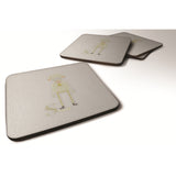 Caroline'S Treasures Alphabet S For Sheep Foam Coaster Set Of 4, 3.5, Multicolor