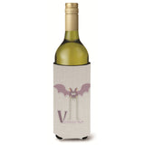 Caroline'S Treasures Alphabet V For Vampire Bat Wine Bottle Beverage Insulator Hugger, Multicolor, 750Ml