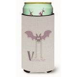 Caroline'S Treasures Alphabet V For Vampire Bat Tall Boy Beverage Insulator Hugger, Multicolor
