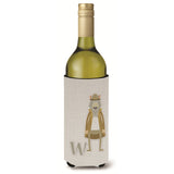 Caroline'S Treasures Alphabet W For Wolf Wine Bottle Beverage Insulator Hugger, Multicolor, 750Ml