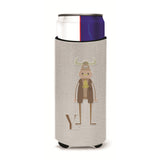 Caroline'S Treasures Alphabet Y For Yak Michelob Ultra Hugger For Slim Cans, Slim Can, Multicolor