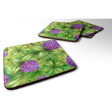 Caroline'S Treasures Shamrocks In Bloom Foam Coaster Set Of 4, 3.5, Multicolor