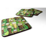 Caroline'S Treasures Irish Beers Foam Coaster Set Of 4, 3.5, Multicolor