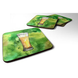 Caroline'S Treasures Irish Beer Tall Foam Coaster Set Of 4, 3.5, Multicolor