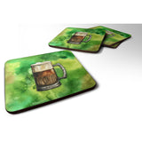 Caroline'S Treasures Irish Beer Mug Foam Coaster Set Of 4, 3.5, Multicolor