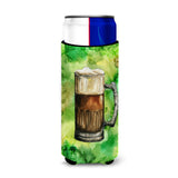 Caroline'S Treasures Irish Beer Mug Michelob Ultra Hugger For Slim Cans, Slim Can, Multicolor