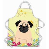 Caroline'S Treasures Easter Eggs Pug Fawn Apron, Large, Multicolor