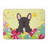 Caroline'S Treasures Easter Eggs French Bulldog Brindle Machine Washable Memory Foam Mat Doormats, Multicolor