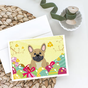 Easter Eggs French Bulldog Cream Greeting Cards And Envelopes Pack Of 8
