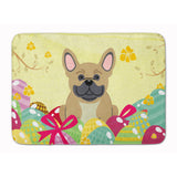 Caroline'S Treasures Easter Eggs French Bulldog Cream Machine Washable Memory Foam Mat Doormats, Multicolor