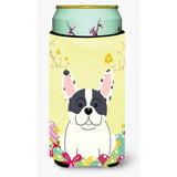 Caroline'S Treasures Easter Eggs French Bulldog Piebald Tall Boy Beverage Insulator Hugger, Multicolor