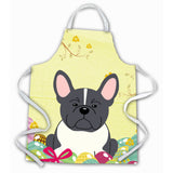 Caroline'S Treasures Easter Eggs French Bulldog Black White Apron, Large, Multicolor