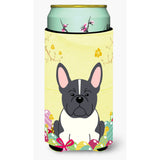 Caroline'S Treasures Easter French Bulldog Black White Tall Boy Beverage Insulator Hugger, Multicolor