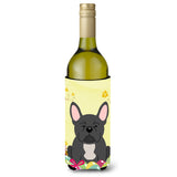 Caroline'S Treasures Bb6014Literk Easter French Bulldog Black Wine Bottle Beverage Insulator Hugger, 750Ml, Multicolor