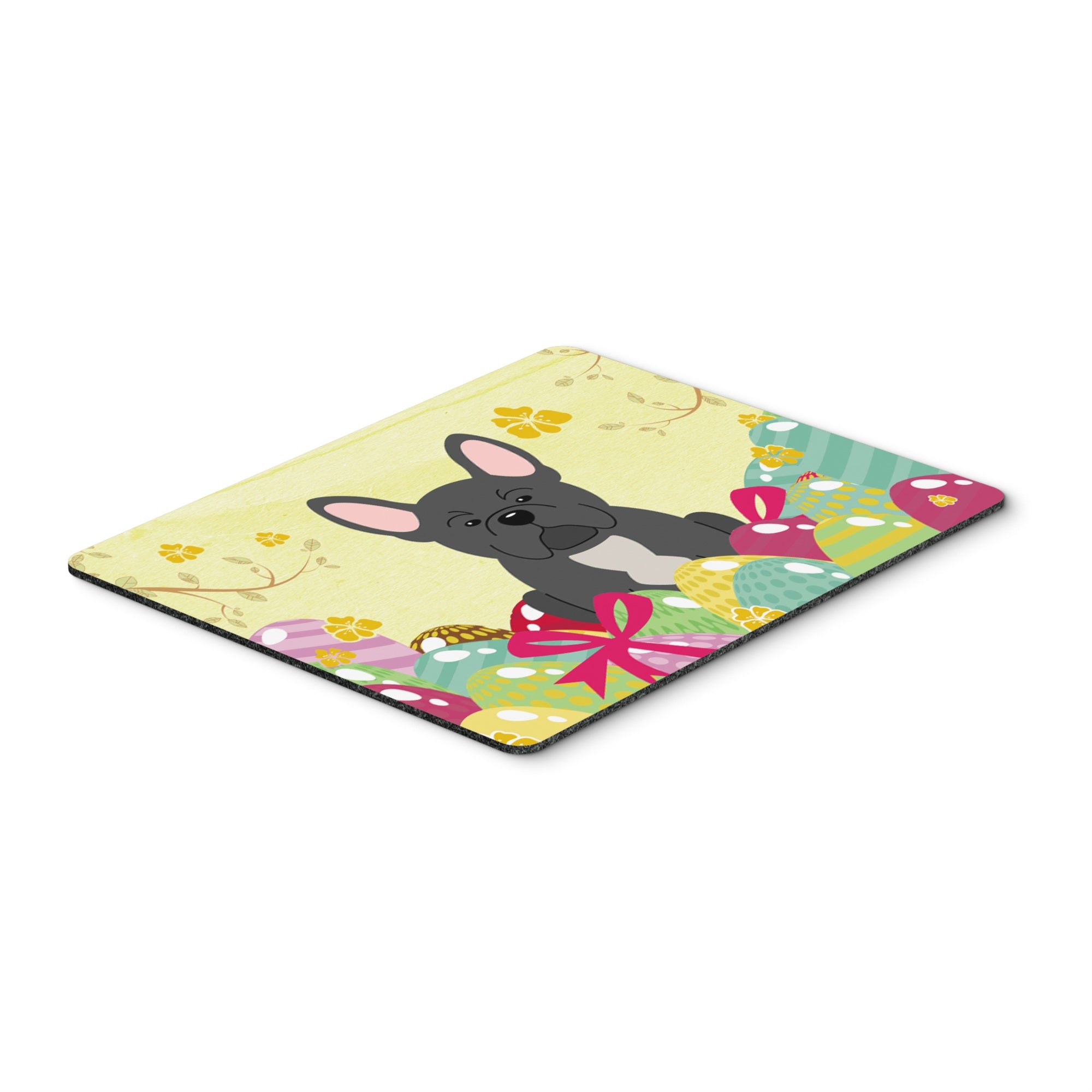 Caroline'S Treasures Easter Eggs French Bulldog Black Mouse Pad, Hot Pad Or Trivet, Multicolor, 7.75X9.25  (Bb6014Mp)