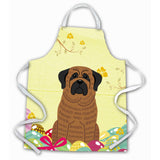 Caroline'S Treasures Easter Eggs Mastiff Brindle Apron, Large, Multicolor