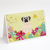 Easter Eggs Mastiff White Greeting Cards And Envelopes Pack Of 8