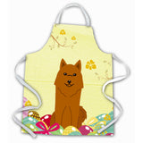 Caroline'S Treasures Easter Eggs Karelian Bear Dog Apron, Large, Multicolor
