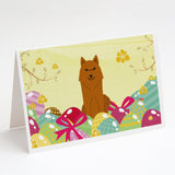 Easter Eggs Karelian Bear Dog Greeting Cards And Envelopes Pack Of 8