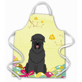 Caroline'S Treasures Easter Eggs Black Russian Terrier Apron, Large, Multicolor