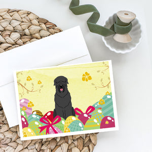 Easter Eggs Black Russian Terrier Greeting Cards And Envelopes Pack Of 8