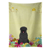 Caroline'S Treasures Easter Eggs Black Russian Terrier Kitchen Towel, Multicolor, 25 X 15