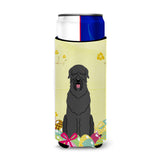 Caroline'S Treasures Easter Eggs Black Russian Terrier Michelob Ultra Hugger For Slim Cans, Slim Can, Multicolor