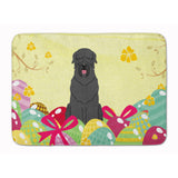 Caroline'S Treasures Easter Eggs Black Russian Terrier Machine Washable Memory Foam Mat Doormats, Multicolor