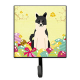 Caroline'S Treasures Easter Eggs Russo-European Laika Spitz Wall Hook, Small, Multicolor