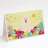 Easter Eggs Samoyed Greeting Cards And Envelopes Pack Of 8