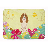 Caroline'S Treasures Easter Eggs Russian Spaniel Machine Washable Memory Foam Mat Doormats, Multicolor
