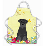 Caroline'S Treasures Easter Eggs Standard Schnauzer Black Apron, Large, Multicolor