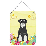 Caroline'S Treasures Eggs Salt And Pepper Easter Standard Schnauzer Metal Print, 16 X 12, Multicolor