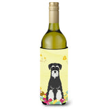Caroline'S Treasures Bb6033Literk Easter Schnauzer Salt Pepper Wine Bottle Beverage Insulator Hugger, 750Ml, Multicolor
