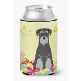 Caroline'S Treasures Easter Eggs Standard Schnauzer Black Grey Can Or Bottle Hugger, Can Hugger, Multicolor