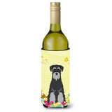 Caroline'S Treasures Bb6034Literk Easter Standard Schnauzer Wine Bottle Beverage Insulator Hugger, 750Ml, Multicolor