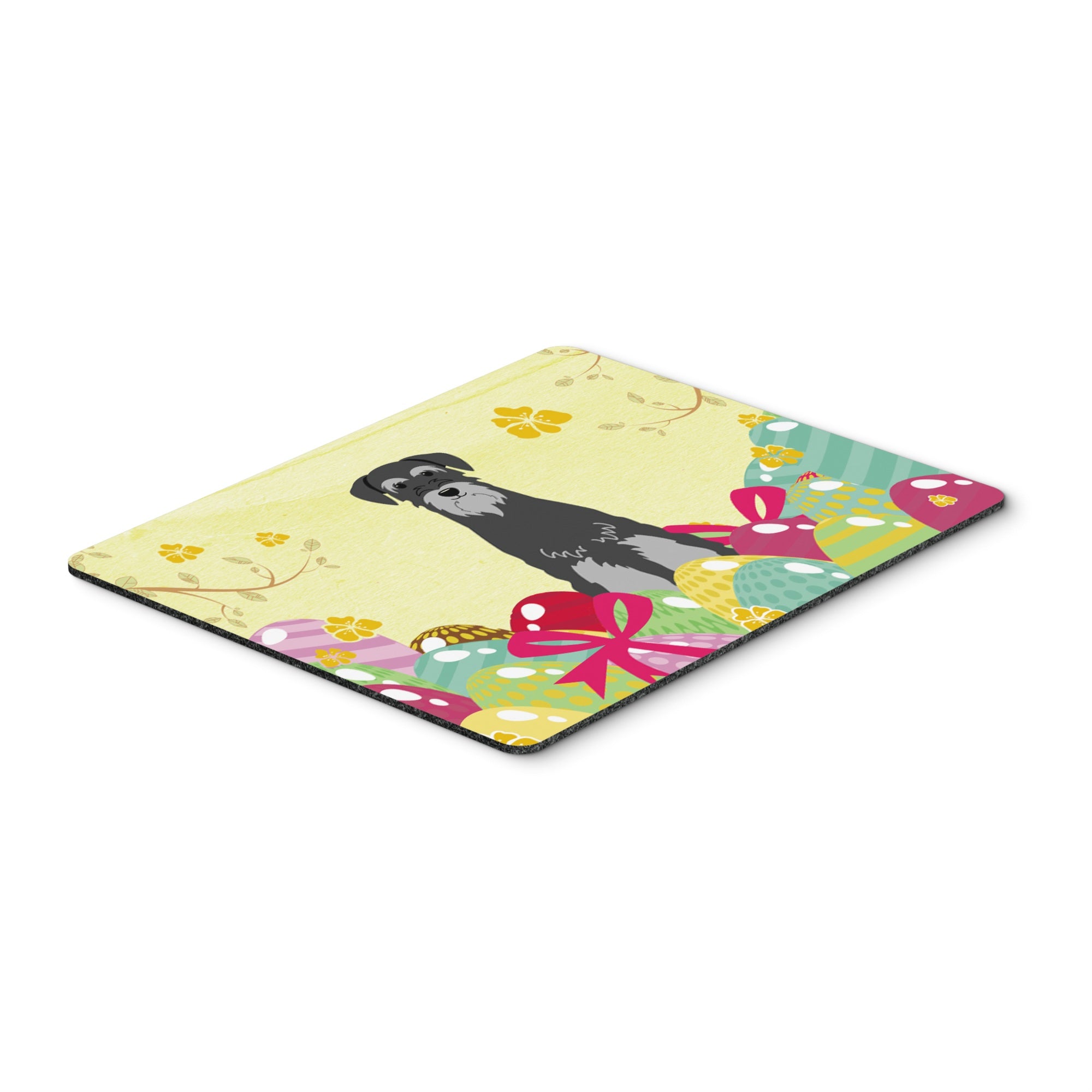 Caroline'S Treasures Easter Eggs Standard Schnauzer Black Grey Mouse Pad, Hot Pad Or Trivet, Multicolor, 7.75X9.25  (Bb6034Mp