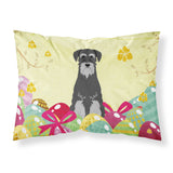 Easter Eggs Standard Schnauzer Black Grey Fabric Standard Pillowcase