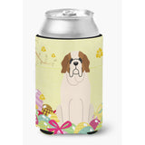 Caroline'S Treasures Easter Eggs Saint Bernard Can Or Bottle Hugger, Can Hugger, Multicolor