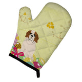Caroline'S Treasures Easter Eggs Saint Bernard Oven Mitt, Multicolor, 12 X 8.5