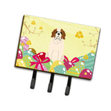 Caroline'S Treasures Easter Eggs Saint Bernard Leash Or Key Holder Hooks, Multicolor
