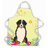 Caroline'S Treasures Easter Eggs Bernese Mountain Dog Apron, Large, Multicolor