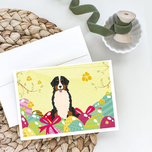 Easter Eggs Bernese Mountain Dog Greeting Cards And Envelopes Pack Of 8