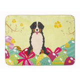 Caroline'S Treasures Easter Eggs Bernese Mountain Dog Machine Washable Memory Foam Mat Doormats, Multicolor