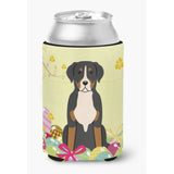 Caroline'S Treasures Easter Eggs Greater Swiss Mountain Dog Can Or Bottle Hugger, Can Hugger, Multicolor