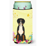 Caroline'S Treasures Easter Greater Swiss Mountain Dog Tall Boy Beverage Insulator Hugger, Multicolor