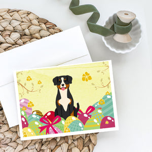 Easter Eggs Entlebucher Greeting Cards And Envelopes Pack Of 8