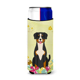 Caroline'S Treasures Easter Eggs Entlebucher Michelob Ultra Hugger For Slim Cans, Slim Can, Multicolor