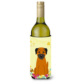 Caroline'S Treasures Bb6039Literk Easter Eggs Border Terrier Wine Bottle Beverage Insulator Hugger, 750Ml, Multicolor