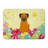 Caroline'S Treasures Easter Eggs Border Terrier Machine Washable Memory Foam Mat Doormats, Multicolor